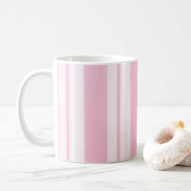 Mug Il effiloche - des Lignes Rosées (Avec donut)