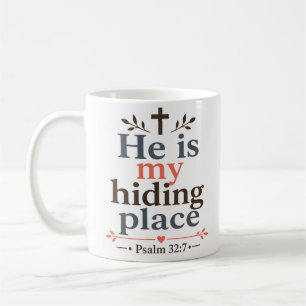 Mug Il Est Mon Refuge Citation de l'Écriture Chrétienn