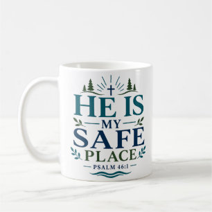 Mug Il est mon refuge Citation inspirante de foi