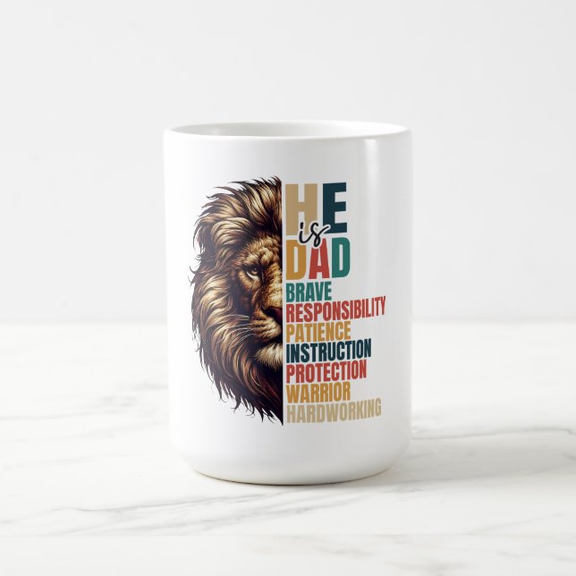 Mug Il est papa : force, orientation et amour (Centre)