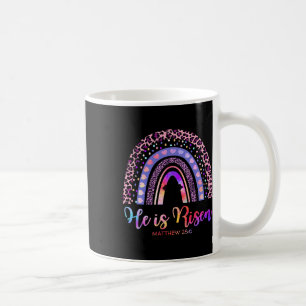 Mug Il Est Ressuscité Arc-en-ciel Joyeux Pâques Blanc