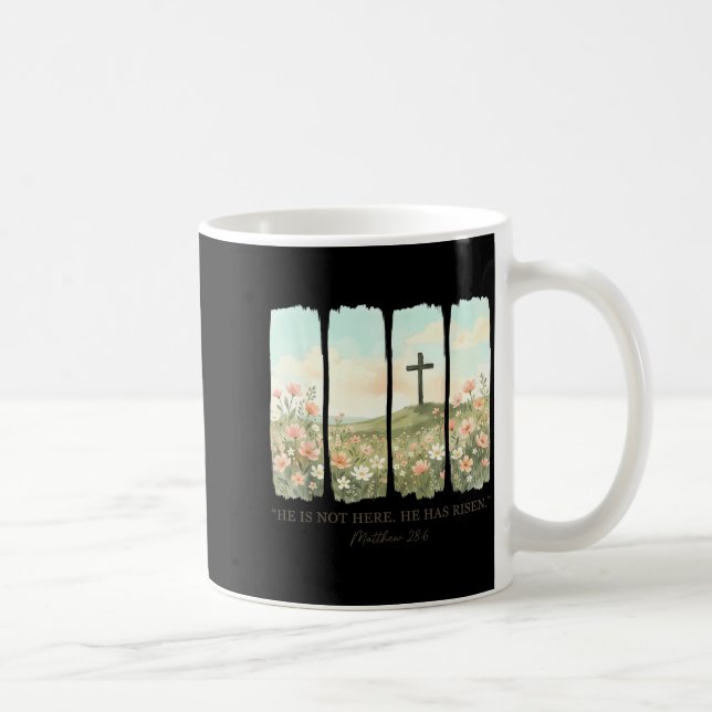 Mug Il est ressuscité christian wildflower joyeuses pâ (Droite)