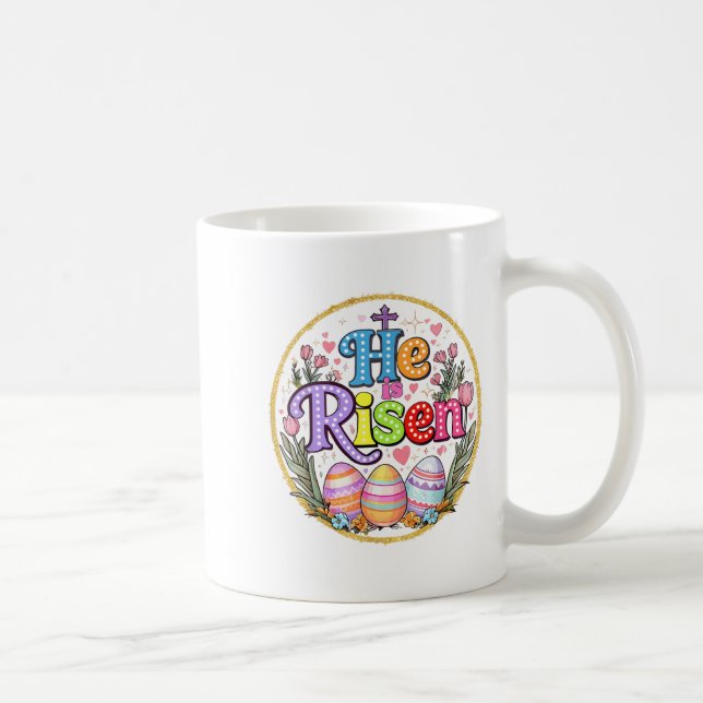Mug Il Est Ressuscité Jésus Bible Chrétienne Verse Pâq (Droite)
