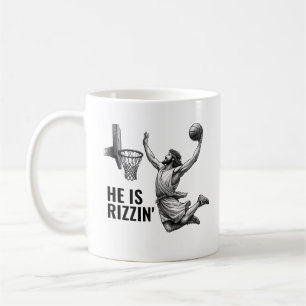 Mug Il est Rizzin - Jésus Basket-ball Jésus drôle Mème