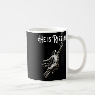 Mug Il Est Rizzin Jésus Jouer Baseball Fun Sports Riz