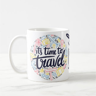 Mug Il est temps de voyager - Amateur de voyages