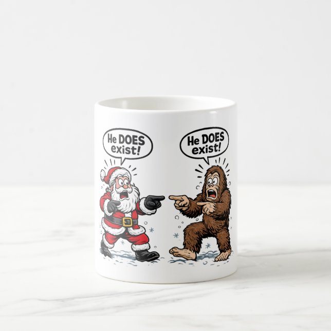 Mug Il existe! Santa & Bigfoot (Centre)