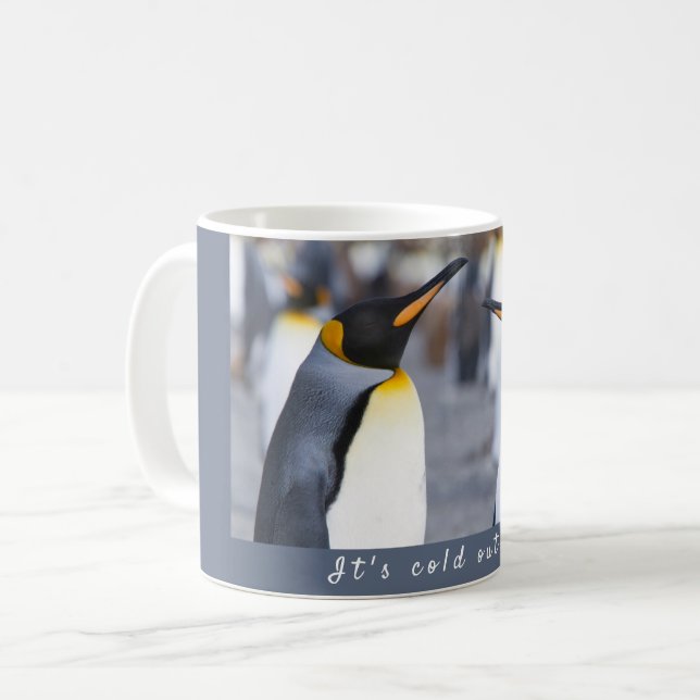 Mug Il fait froid à l'extérieur de King Penguin photo  (Devant gauche)