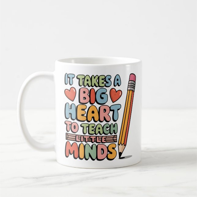 Mug Il faut un grand coeur pour apprendre à petit mine (Gauche)