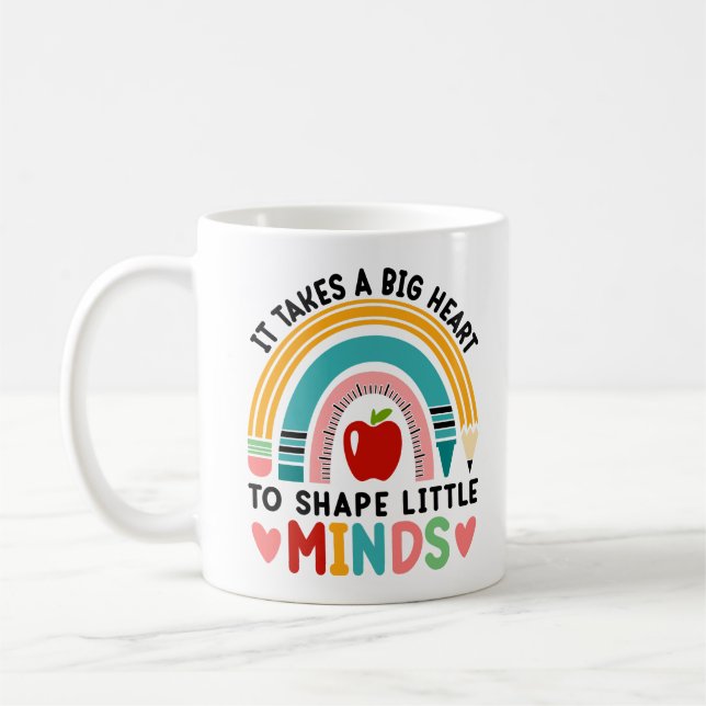 Mug Il faut un grand coeur pour apprendre les petits e (Gauche)