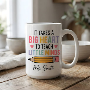 Mug Il faut un grand cœur pour enseigner aux petits es