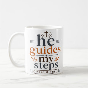 Mug Il guide mes pas Citation chrétienne inspirante