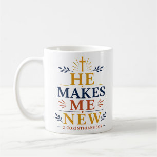 Mug Il me rend nouveau Citation inspirante de la Bible