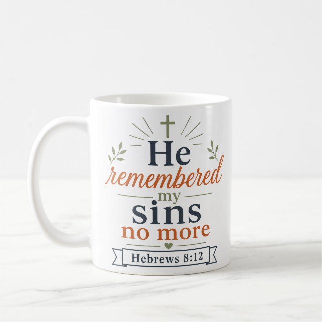 Mug Il N'a Plus Souvenance De Mes Péchés Réconfort Chr (Gauche)