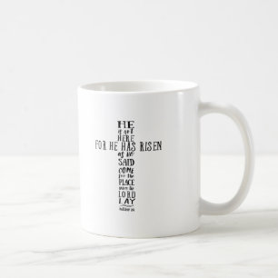 Mug Il n'est pas ici car il est ressuscité comme Il l'