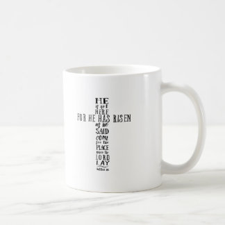 Mug Il n'est pas ici car il est ressuscité comme Il l'