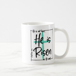 Mug Il n'est pas ici Il est ressuscité Jésus Croix chr