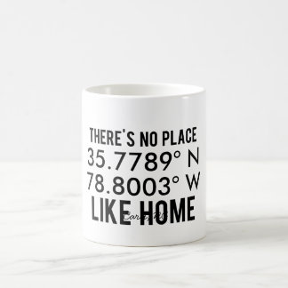 Mug Il n'y a aucun endroit comme la maison - latitude
