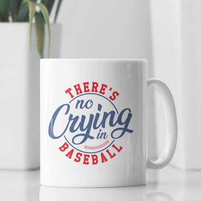Mug Il n'y a pas de pleurs dans la typographie rétro d (Créateur téléchargé)