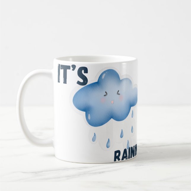 Mug Il pleut une météo esthétique (Gauche)