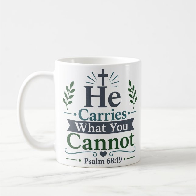 Mug Il Porte Ce Que Vous Ne Pouvez Pas Citation De L'É (Gauche)