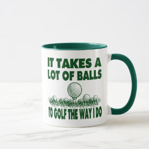 MUG IL PREND BEAUCOUP DE BOULES POUR JOUER AU GOLF