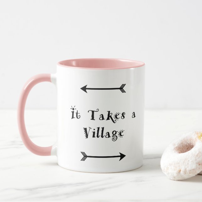 Mug Il prend un village - adoption Parenting (Avec donut)