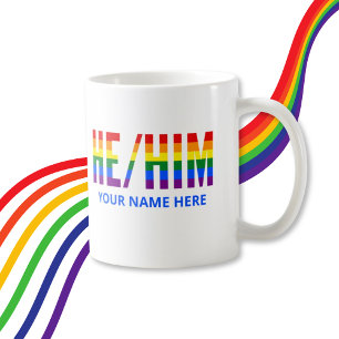 Mug Il Pronounounes dans LGBTQ Rainbow Pride Stripes
