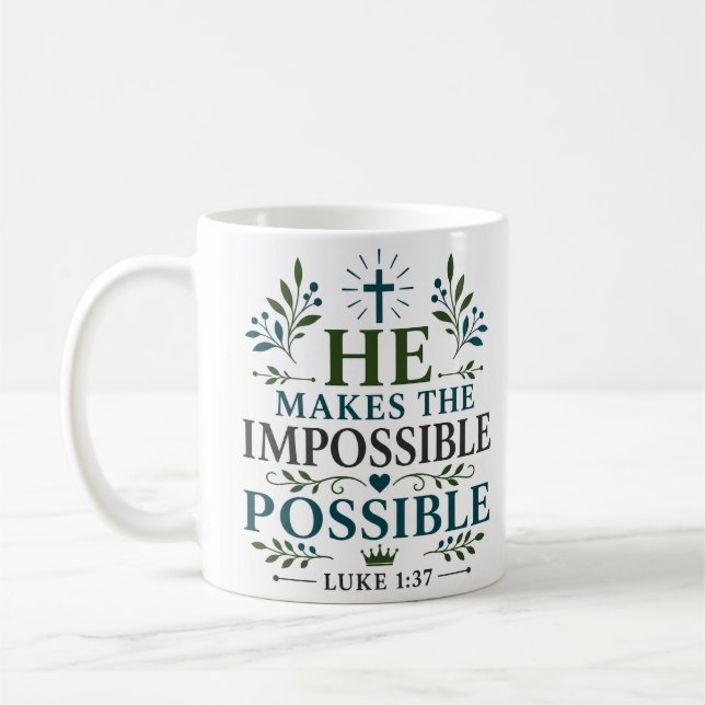 Mug Il Rend Possible L'impossible Dévotion Biblique (Gauche)