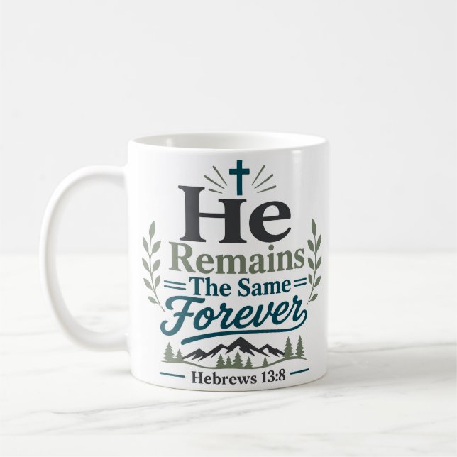 Mug Il Reste Le Même Pour Toujours Verset Biblique (Gauche)