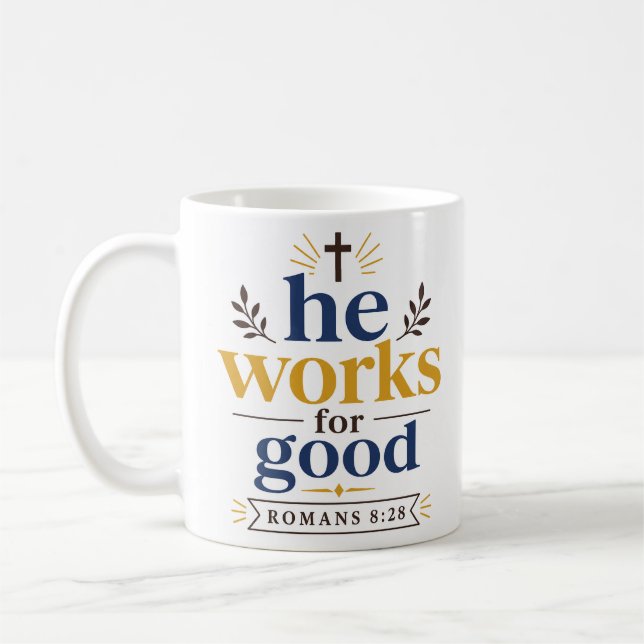 Mug Il Travaille Pour Le Bien Inspirant L'espérance Ch (Gauche)