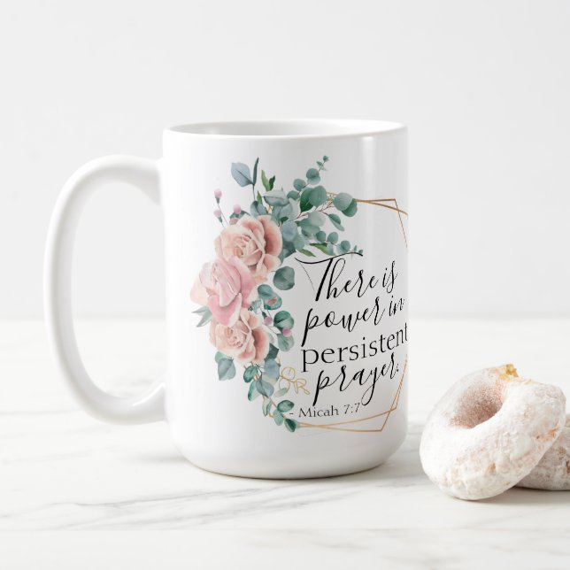 Mug Il y a du pouvoir dans la prière (Avec donut)