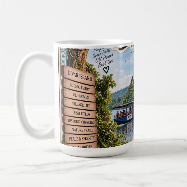 Mug Île de Divar — joyau de la rivière Mandovi 🏝️ (Gauche)