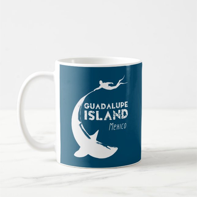 Mug Île de Guadalupe Mexique | Plongée avec requins (Gauche)