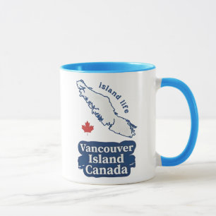 Mug Île de Vancouver Canada Jolie Carte Île Vie