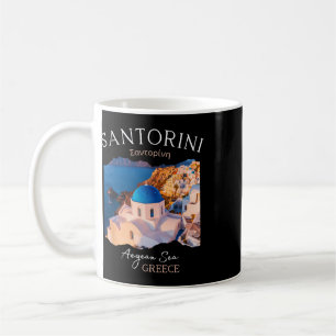 Mug Île grecque Santorin Grèce Oia Village Blue Chu