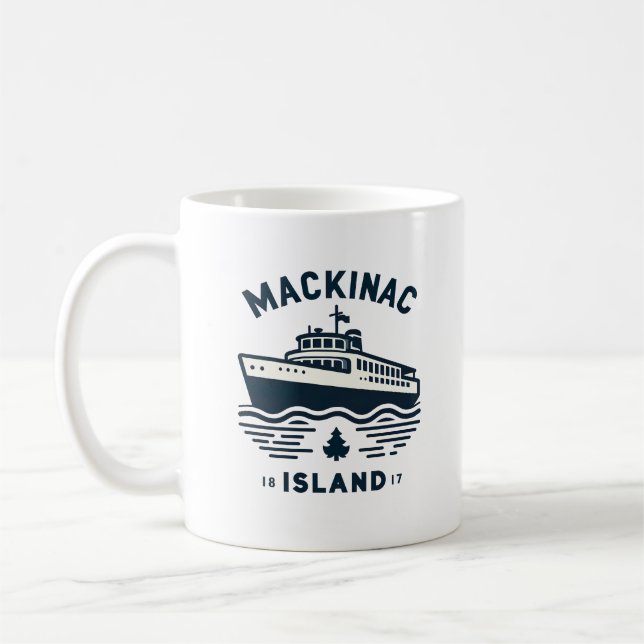 Mug Île Mackinac 1817 Vacances Michigan (Gauche)