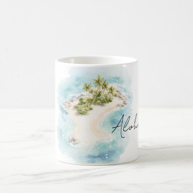 Mug Île tropicale Hawaï Aloha (Centre)