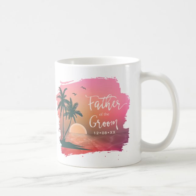 Mug Île tropicale Père de la chambre rose ID581 (Droite)