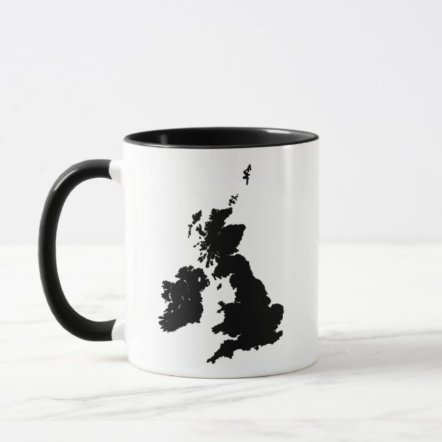 Mug Îles britanniques - Noir (Gauche)