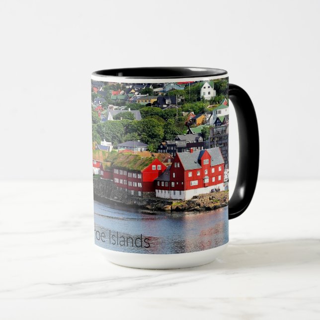 Mug Îles Féroé, vue panoramique sur Torshavn (Devant droit)