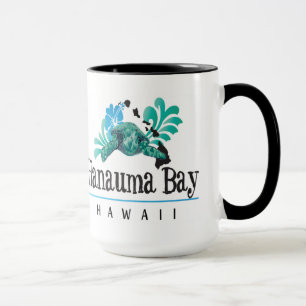 Mug Îles Hawaii, tortue et fleur d'Hibiscus