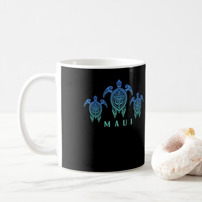 Mug Îles Hawaii Turtle Vintage mer Souvenir Maui (Avec donut)