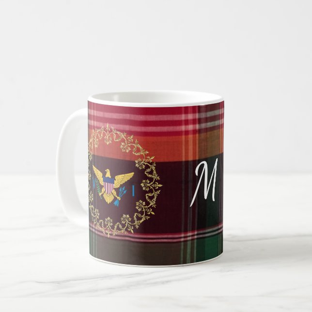 Mug Îles Vierges américaines Sainte-Croix USVI Madras  (Devant gauche)