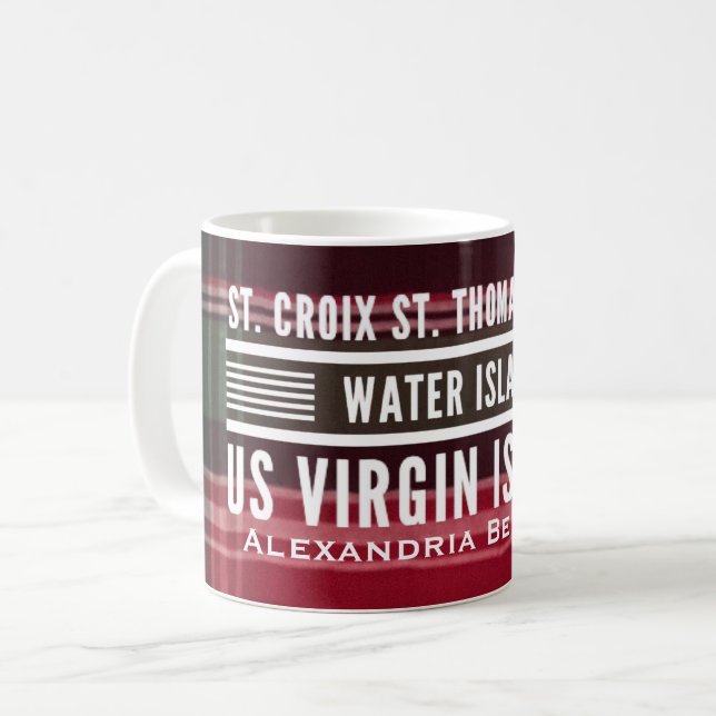 Mug Îles Vierges américaines USVI Caraïbes Madras Pers (Devant gauche)