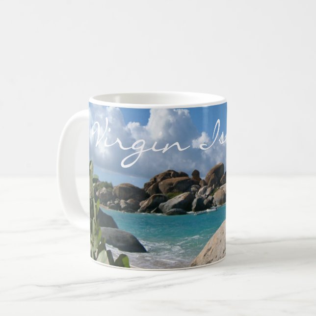 Mug Îles Vierges britanniques, Gorda, Baths Beach (Devant gauche)