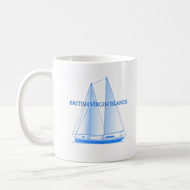 Mug Îles Vierges britanniques Voilier Nautique Côtier  (Gauche)
