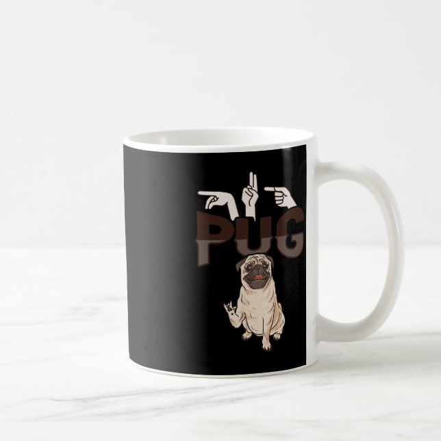 Mug ILL Carlin ASL Gesture mains Sourde perte d'auditi (Droite)