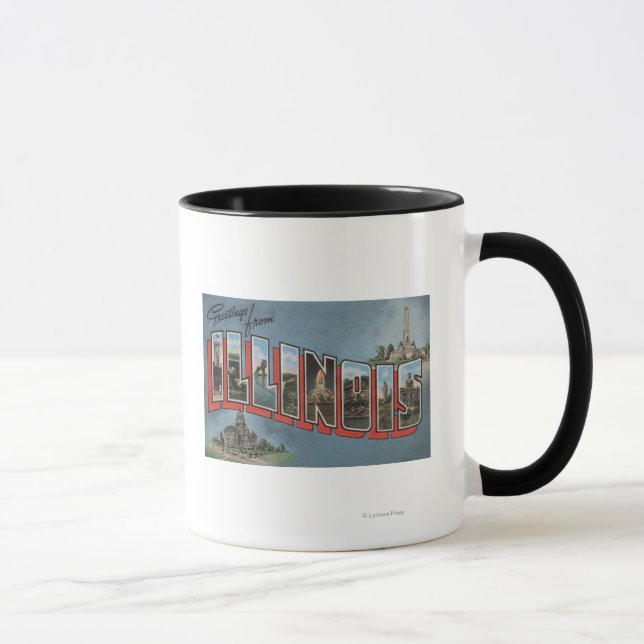 Mug IllinoisGrandes lettres ScènesIllinois (Droite)