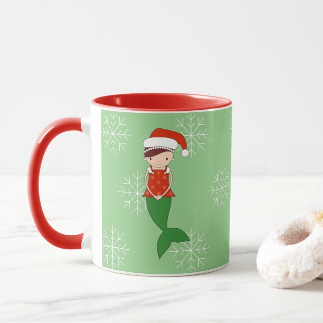 Mug illusima Ballerine Sirène Noël Flocons de neige (Avec donut)